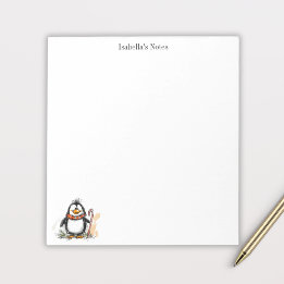 Bloc De Notas Cute Winter Penguin Sketch Illustration