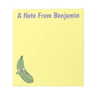 Bloc De Notas Cute zucchini feliz personalizado ilustracion