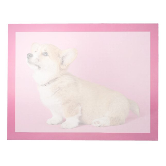 Bloc De Notas Cutest Baby Animals | Pink Corgi Puppy (Frente)