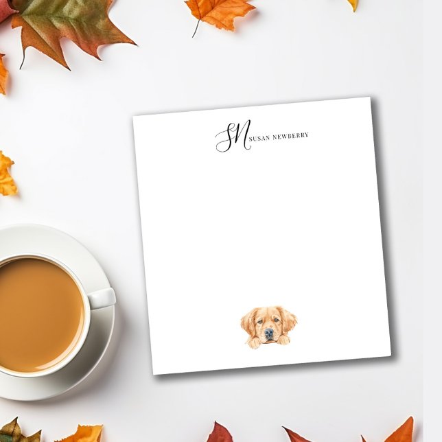 Bloc De Notas Cuto acuarela Peeking Golden Personalizado (Subido por el creador)