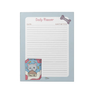 Bloc De Notas Cuto Cat Box Lined Daily Planner