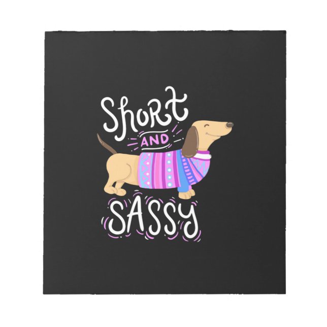 Bloc De Notas Dachshund Corto Y Sálido (Frente)