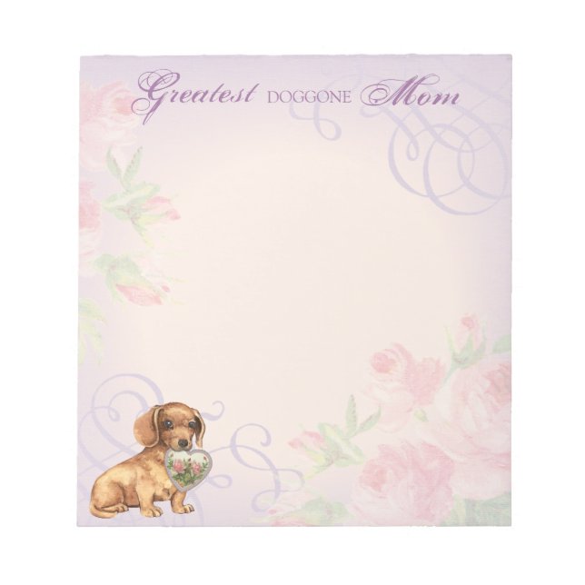 Bloc De Notas Dachshund Heart Mom (Frente)