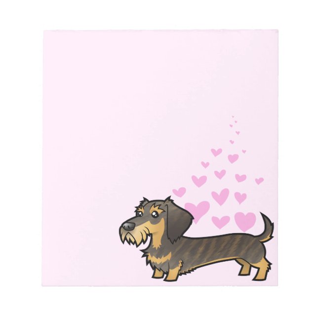 Bloc De Notas Dachshund Love (pelo largo) (Frente)