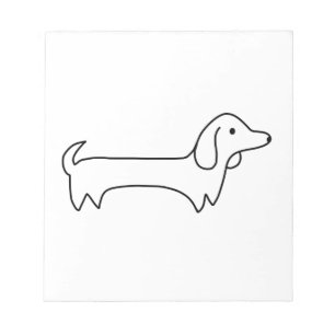 BLOC DE NOTAS DACHSHUND, PERRO CALIENTE, PERRO SAUSAJE, CUTE, AM