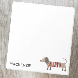 Bloc De Notas Dachshund Sausage Dog Personalizado