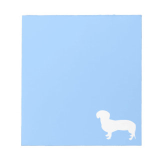 Bloc De Notas Dachshund Silhouette Blue