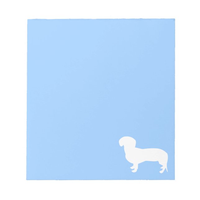 Bloc De Notas Dachshund Silhouette Blue (Frente)