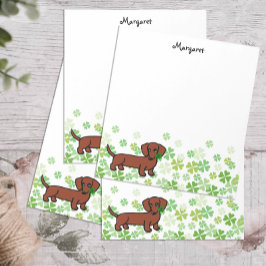Bloc De Notas Dachshund suave rojo 2