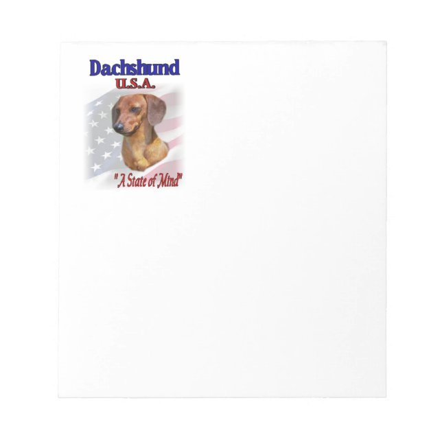 Bloc De Notas Dachshund USA (Frente)