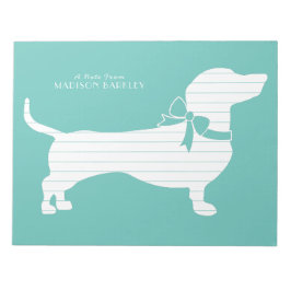 Bloc De Notas Dachshund Wiener Dog Puppy Notepad
