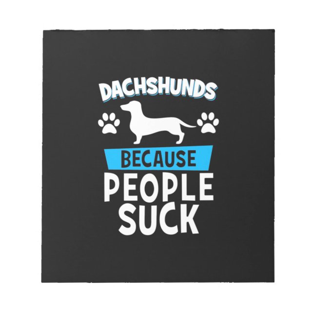 Bloc De Notas Dachshunds con mis amigos (Frente)