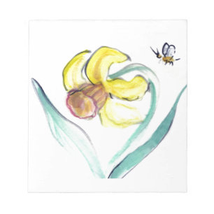 Bloc De Notas Daffodil y Buzzin Bee, Sumi-e