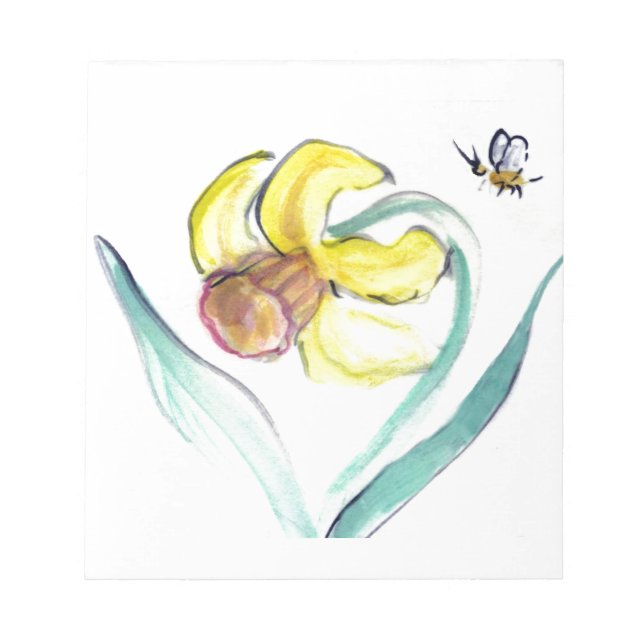 Bloc De Notas Daffodil y Buzzin Bee, Sumi-e (Frente)