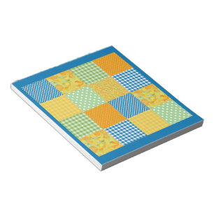 Bloc De Notas Daffodils Notepad, Country Faux-Patchwork