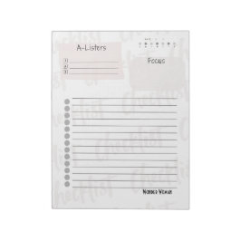 Bloc De Notas Daily Checklist – Customizable Tear-Off Notepad
