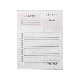 Bloc De Notas Daily Checklist – Customizable Tear-Off Notepad