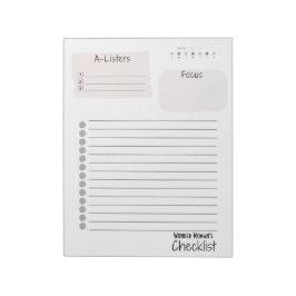 Bloc De Notas Daily Checklist – Customizable Tear-Off Notepad