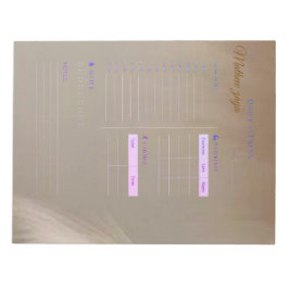 Bloc De Notas Daily Fitness planner blue and gold luxury classic