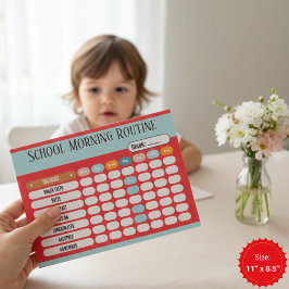 Bloc De Notas Daily Routine Checklist for Kids Morning & School