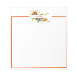 Bloc De Notas Daisies acuarelas personalizadas