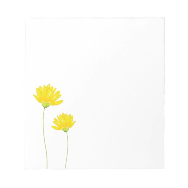 Bloc De Notas Daisies de color amarillo (Frente)