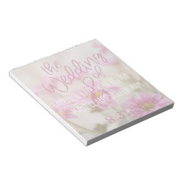Bloc De Notas Daisies rosados Notepad Flores románticas