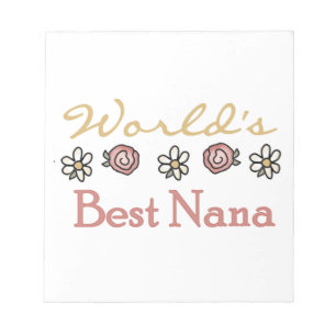 Bloc De Notas Daisies y Rosas mejores regalos de Nana