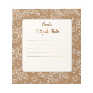 Bloc De Notas Daisy boho Mitzvah Notes