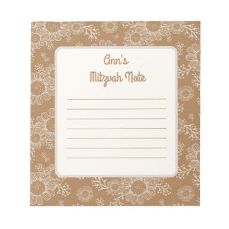Bloc De Notas Daisy boho Mitzvah Notes