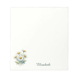 Bloc de notas Daisy con nombre personalizado