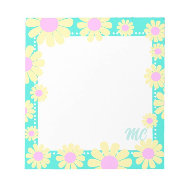 Bloc De Notas Daisy Yellow Aqua (Frente)