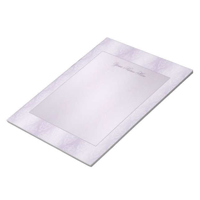 Bloc De Notas Damask Lavanda Brillo (Lado Derecho)