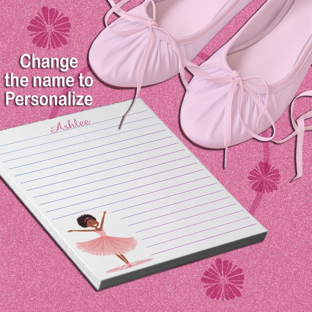 Bloc De Notas Dance Ballet Ballerina Brown Skin (Subido por el creador)