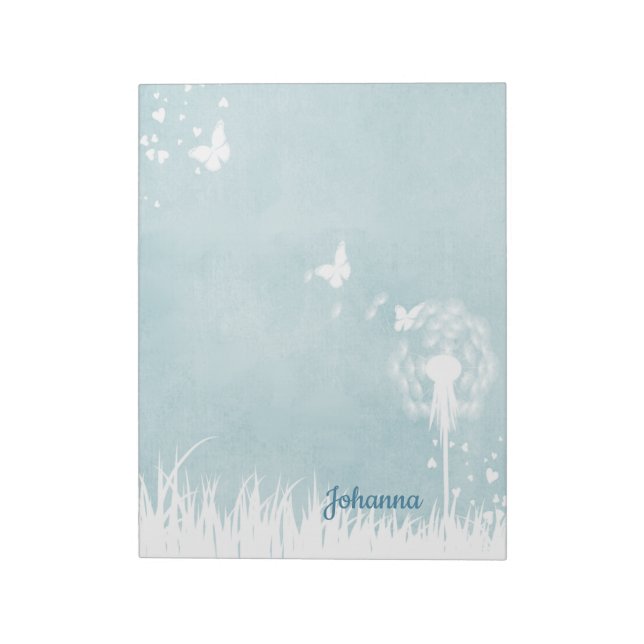 Bloc De Notas Dandelions, mariposas y cielos azules (Lado Izquierdo)