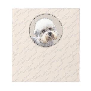 Bloc De Notas Dandie Dinmont Terrier Pintura Original De Perro