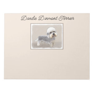 Bloc De Notas Dandie Dinmont Terrier Pintura Original De Perro