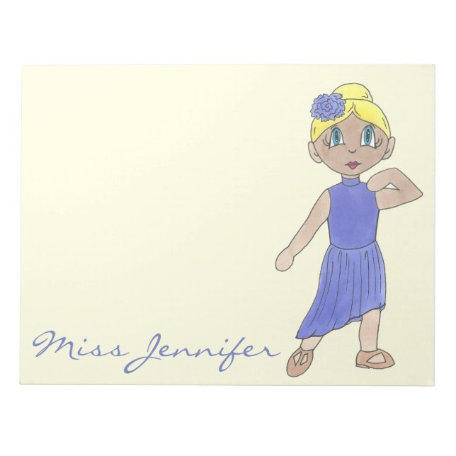 Bloc De Notas Danza personalizada de profesores Lyrical Moderno (Frente)