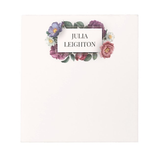 Bloc De Notas Dark Florals (Frente)