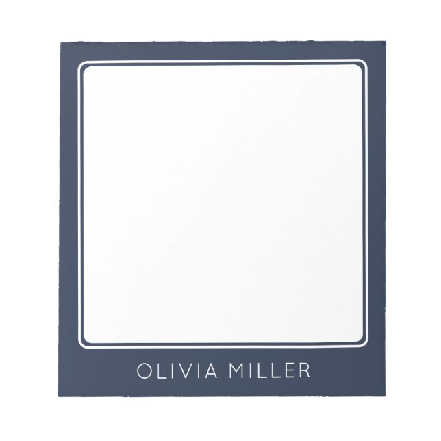 Bloc De Notas Dark Midnight Blue Minimalist Notepad (Frente)