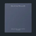 Bloc De Notas Dark Midnight Blue Minimalist Notepad<br><div class="desc">Dark Midnight Blue is a deep navy with a refined intensity. Classic and timeless with a modern edge,  it feels confident,  classy,  and elegant. The personalizable text features a classic,  elegant font in clean white.</div>
