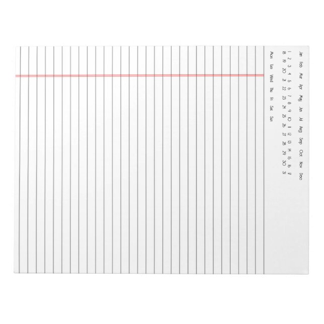 Bloc De Notas Dated Notepad (Frente)