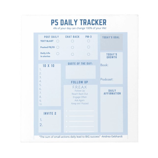 Bloc de notas de 40 páginas (5.5" x 6") (Frente)