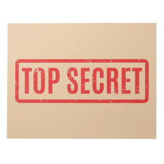 Bloc de notas de alto secreto estampado