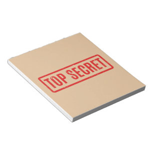 Bloc de notas de alto secreto estampado