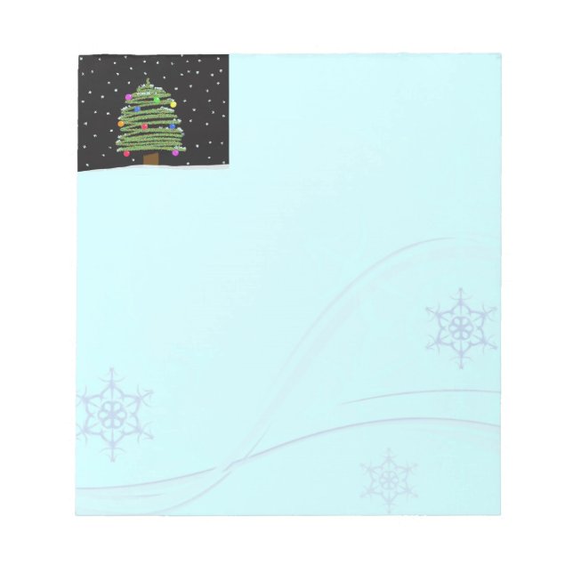 Bloc de notas de árbol de Navidad (Frente)