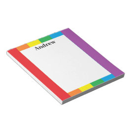 Bloc de notas de arcoiris personalizado