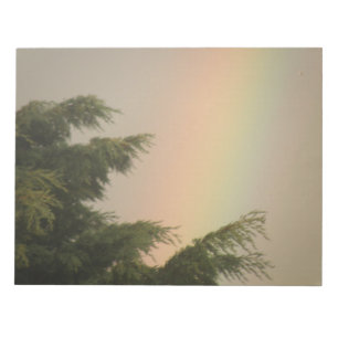 Bloc de notas de arcoiris y árboles