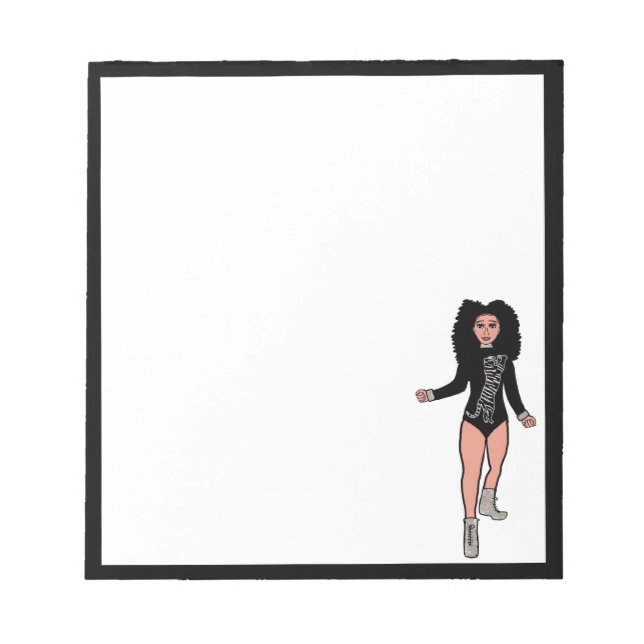 Bloc de notas de bailarín negro / plata B (Frente)