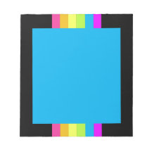 Bloc de notas de bandas retro (negro y neón múltip